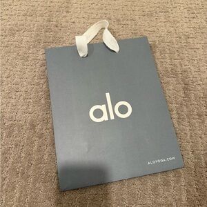 ALO Yoga Blue Shopping Bag with White Handles